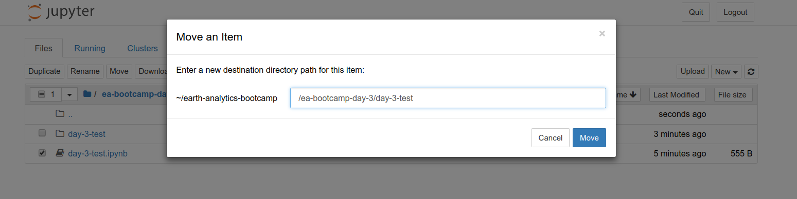 Manage Jupyter Notebook Files | Earth Data Science - Earth Lab