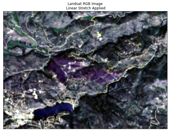 Landsat 3 band RGB color composite with stretch applied.