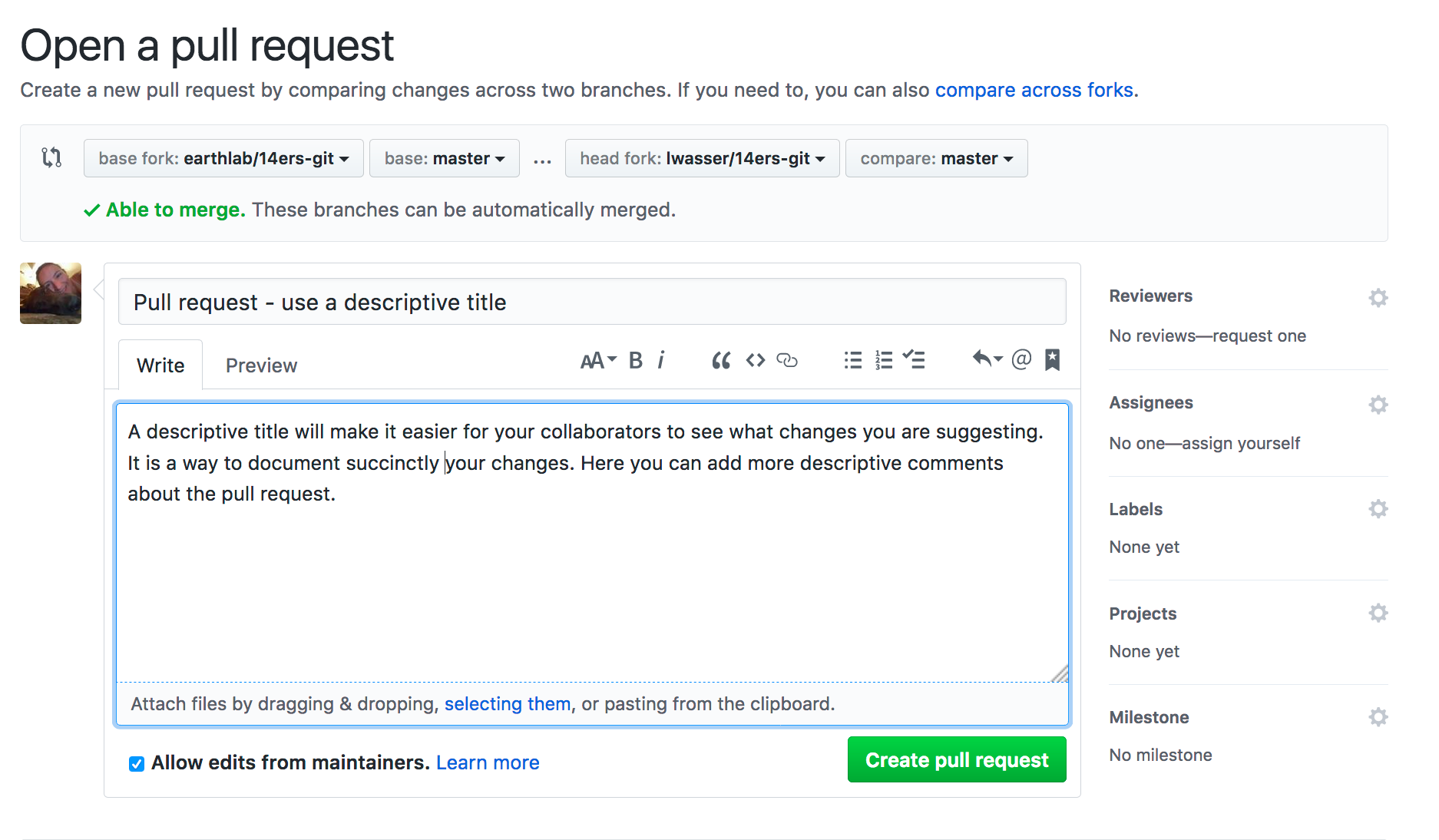 git pull request