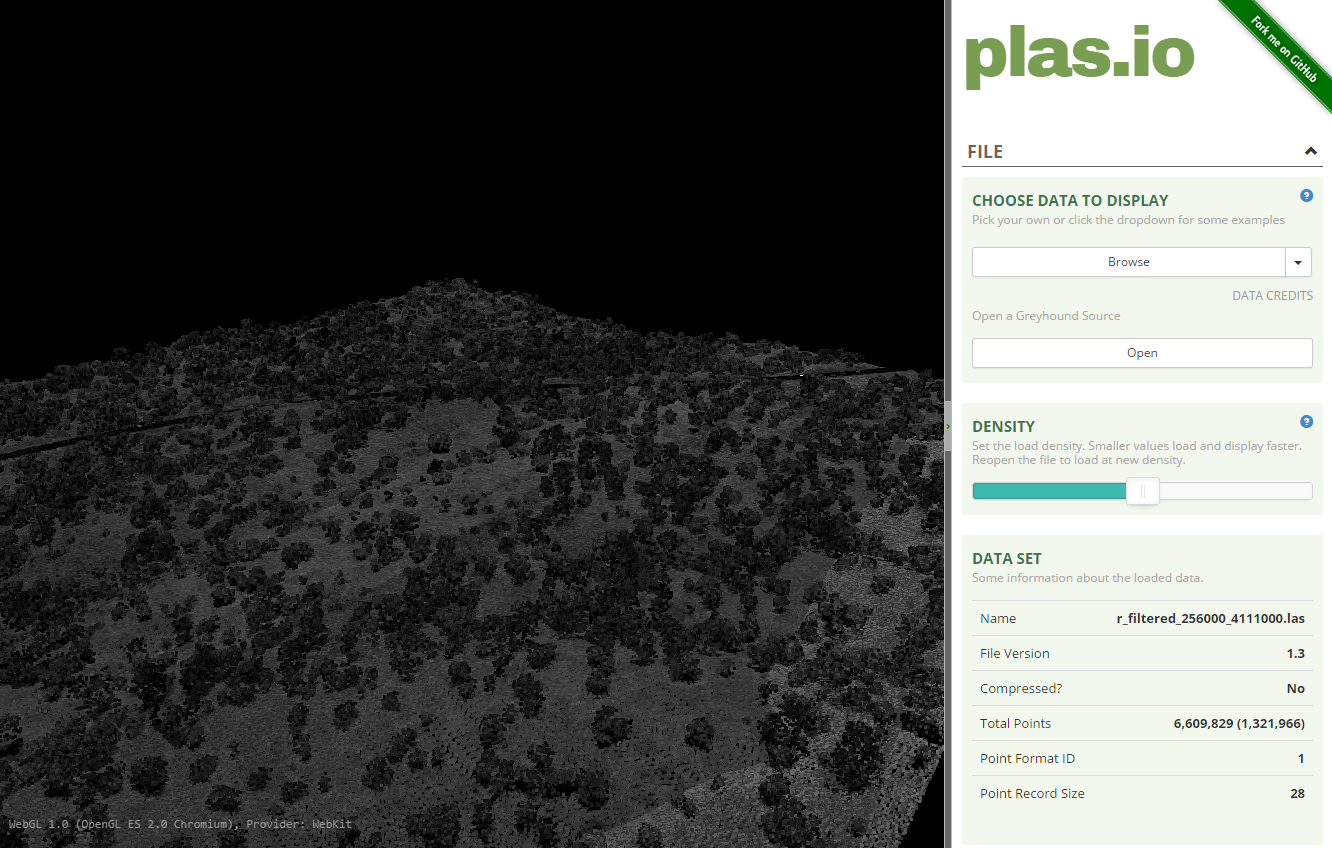 Webgl disabled. OPENGL point cloud. Файл las.